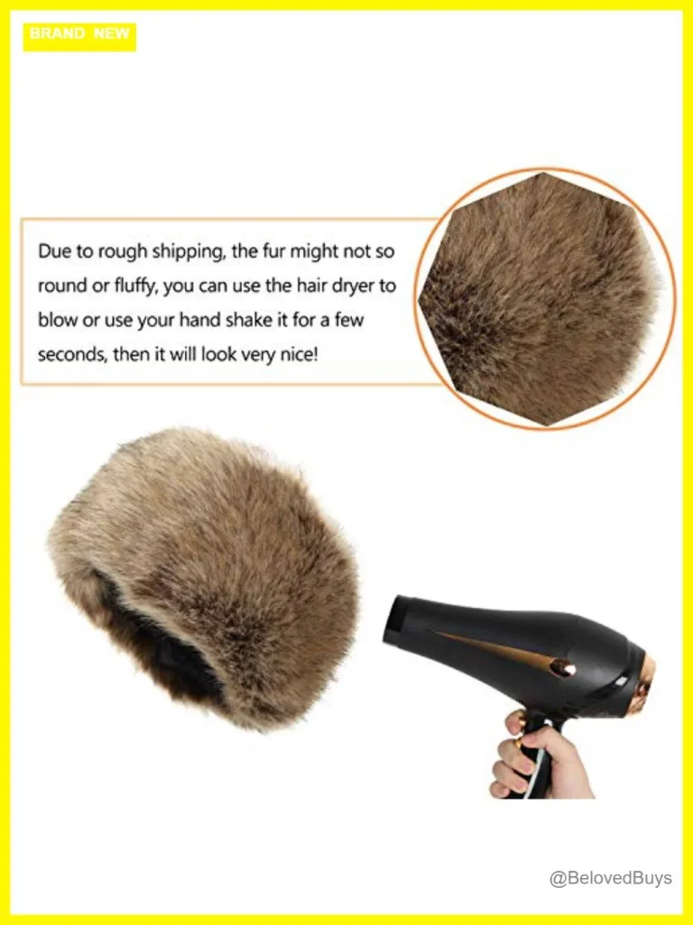 Faux Fur Winter Hat Stretch Cossack Russian Style Warm Cap One Size